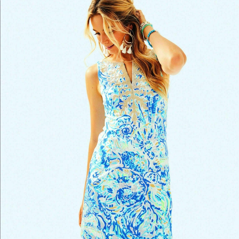 🎉SALE Lilly Pulitzer Gabby Dress Salty Seas 4